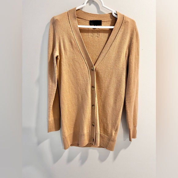 Nili Lotan Malory Camel 100% Cashmere Button Front Cardigan Size XS - Picture 4 of 7